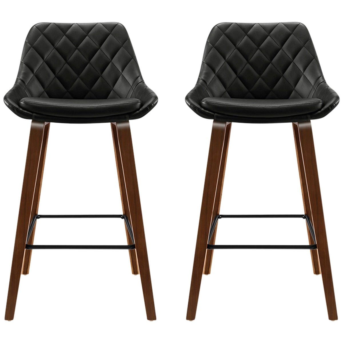 Artiss Ezio Black Barstools 2 Piece - SuperSaverAU - view 3
