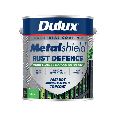 Dulux Metalshield Rust Defence 4L Black Gloss - Fast-Drying Protection - SuperSaverAU - view 1