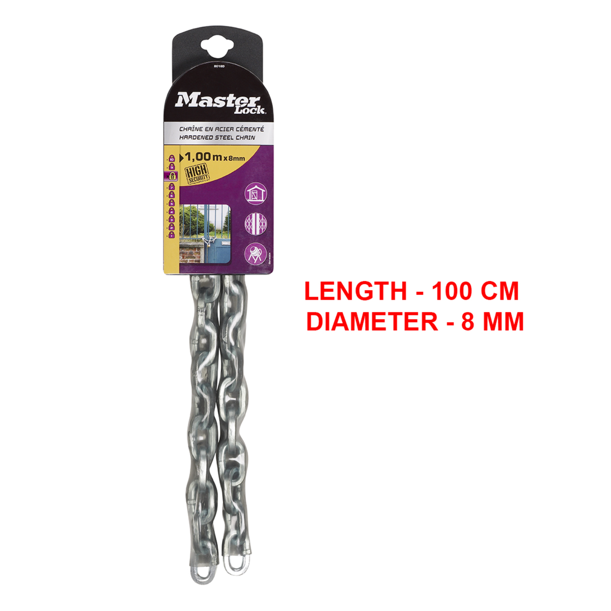Master Lock 8mm x 1m Vinyl Coated Steel Security Chain