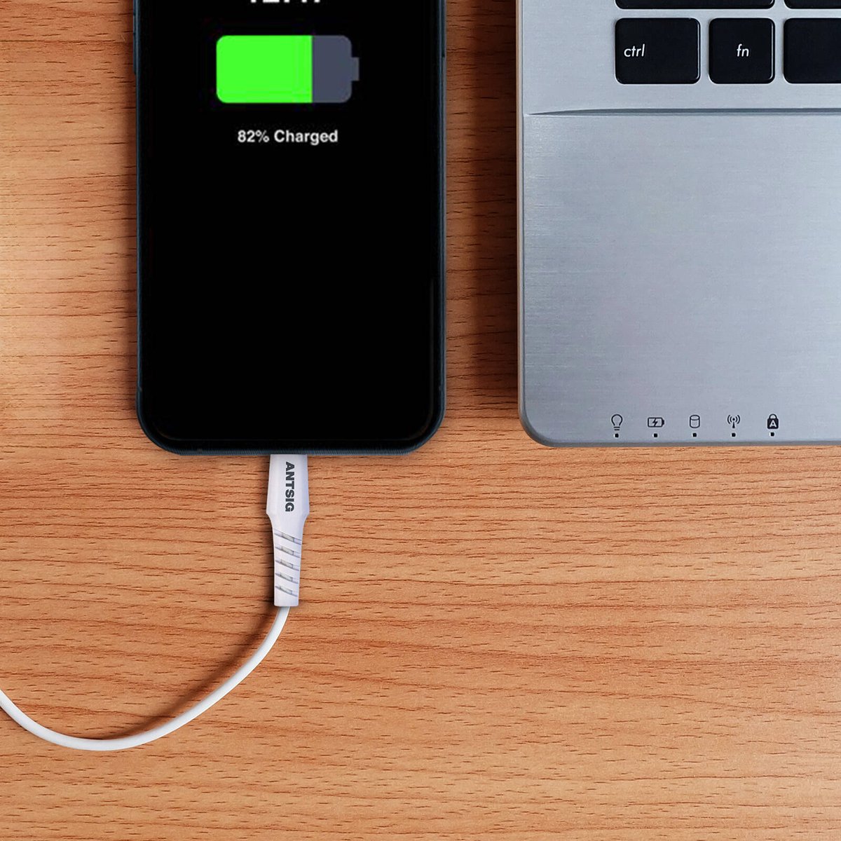 Antsig 1m USB C to Lightning Cable - White - 18W Fast Charging - Durable - SuperSaverAU - view 4