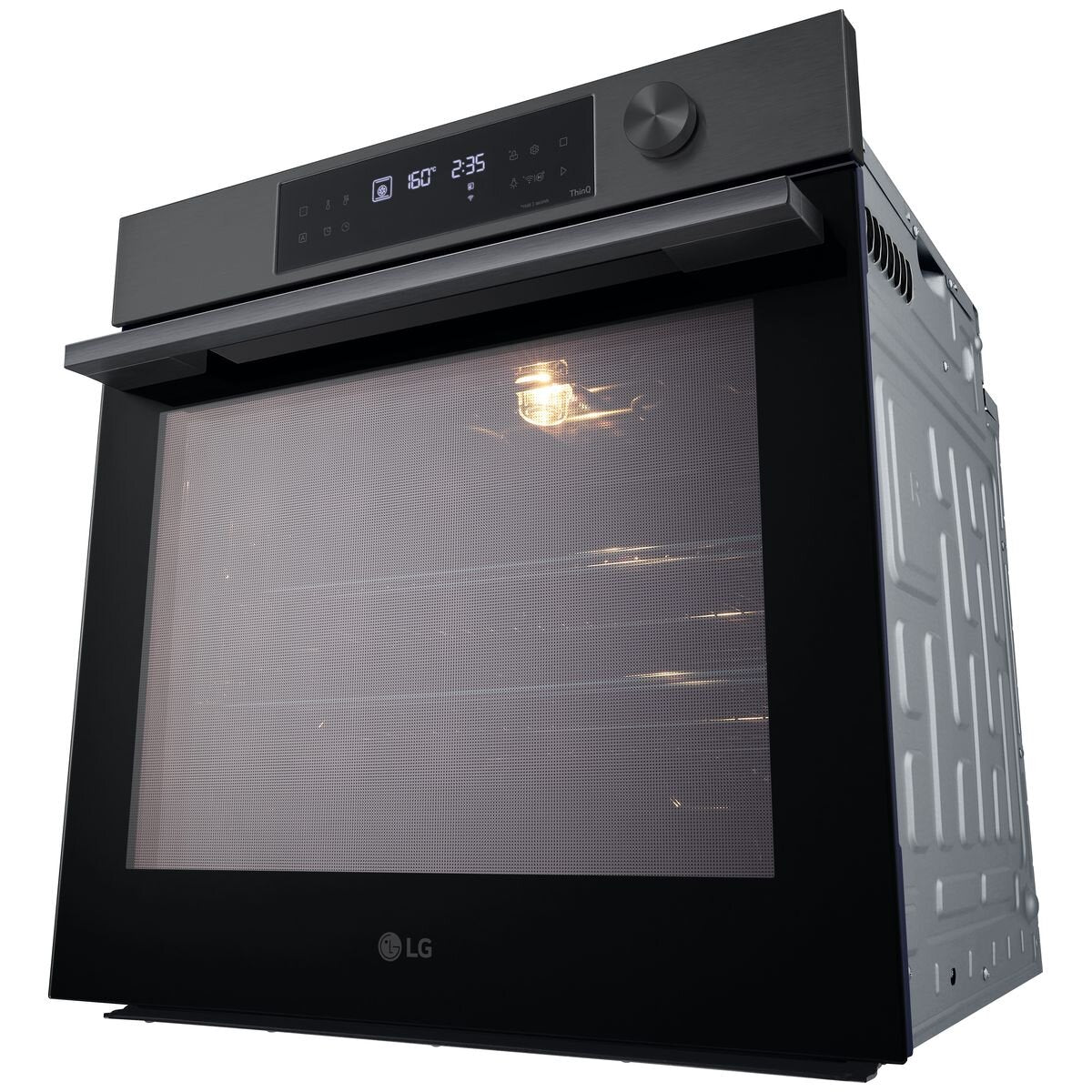 LG Series 7 60cm InstaView Pyrolytic Oven - 76L, 4-in-1 Pro Cooking, Matte Black - BO607G1MB4