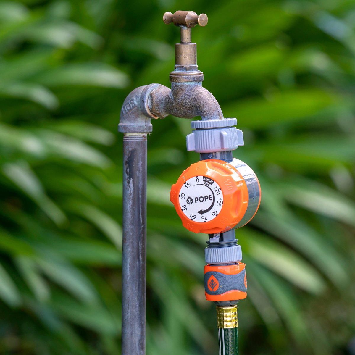 Pope 2 Hour Manual Tap Timer, Battery-Free Garden Watering