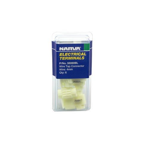 Narva Ezy Tap Electrical Wire Connector 4mm Nylon - 6 Pack