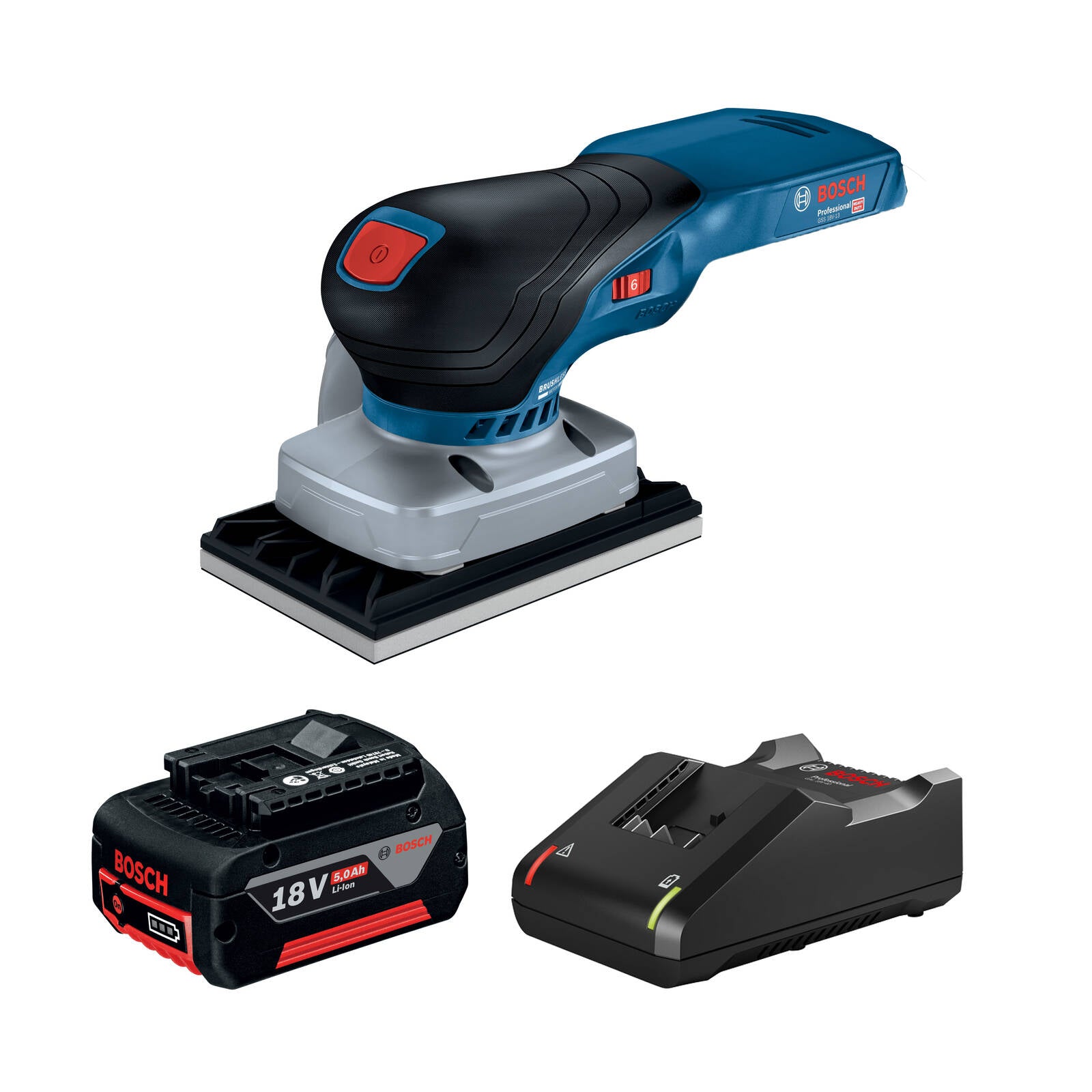 Bosch Professional 18V 3-in-1 Orbital Sander Kit GSS 18V-13