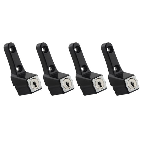 Ikonic Black Sliding Window Lock - Metal, Suits Aluminium Windows, 4 Pack