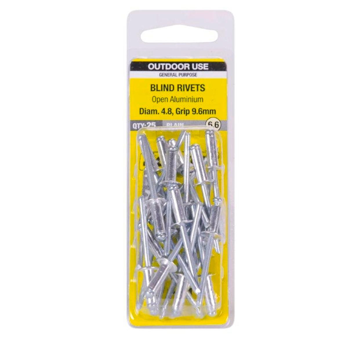 Otter Open Aluminium Blind Rivets 8 x 9 6mm 25 Pack Strong Durable - SuperSaverAU - view 1