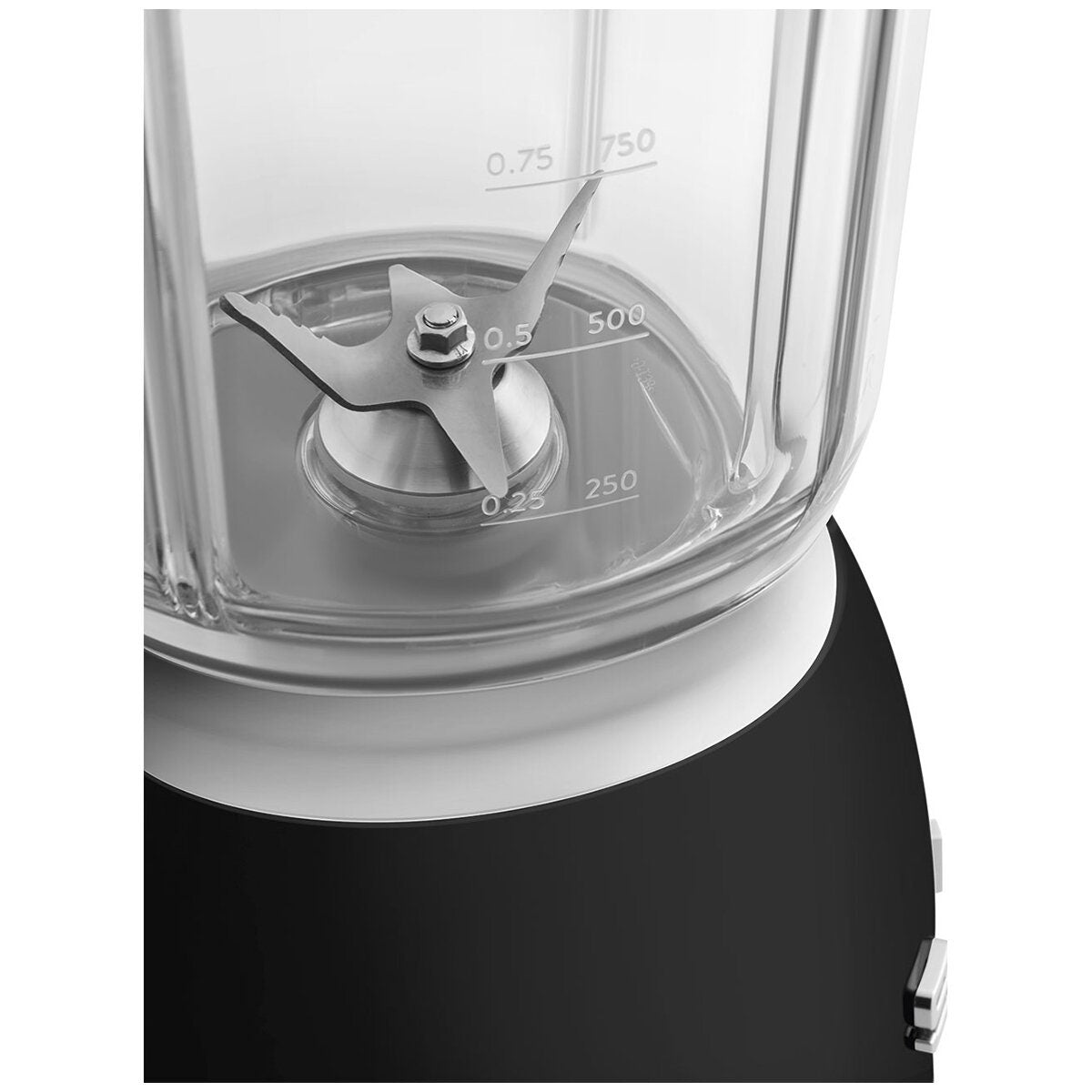 Smeg 50s Style Retro Bench Blender 1.5L - 800W Smooth Start Motor, 4 Preset Programs, Black - BLF03BLAU