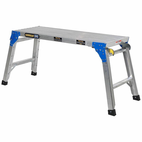 Gorilla aluminium work platform - 390mm wide platform, 0.6-0.9m adjustable height, 120kg load - MW105-CWB