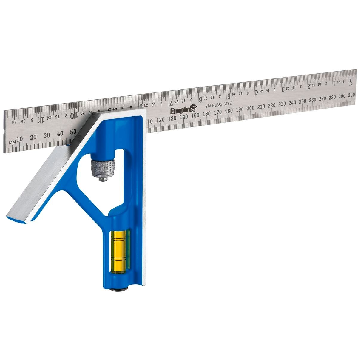 Empire 300mm Combination Square, Stainless Steel Blade, Empire Blue