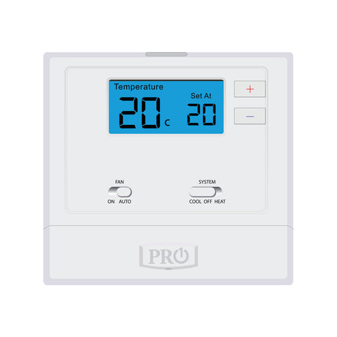 Pro1 Non-Programmable Plastic Thermostat 30V White T601-2