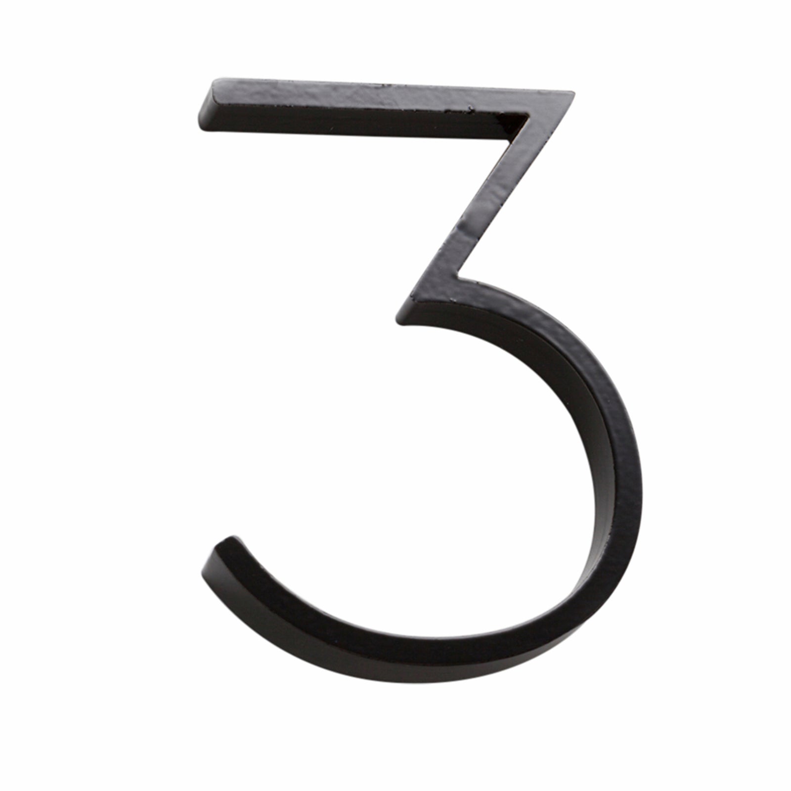 Sandleford Slimline House Number 3 120mm Black Steel, Powder Coated Weather Resistant