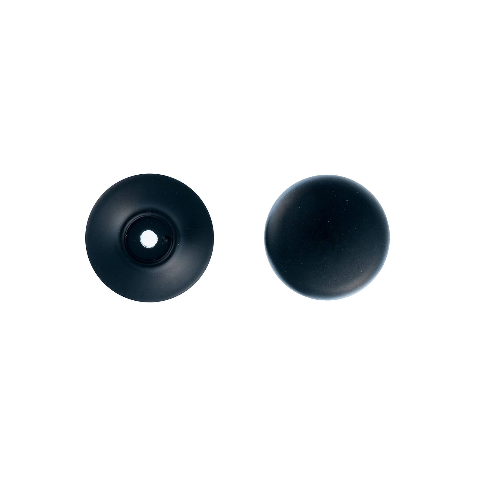 Taskmaster 37mm Matte Black Steel Mushroom Knob for Cabinet Doors and Drawers
