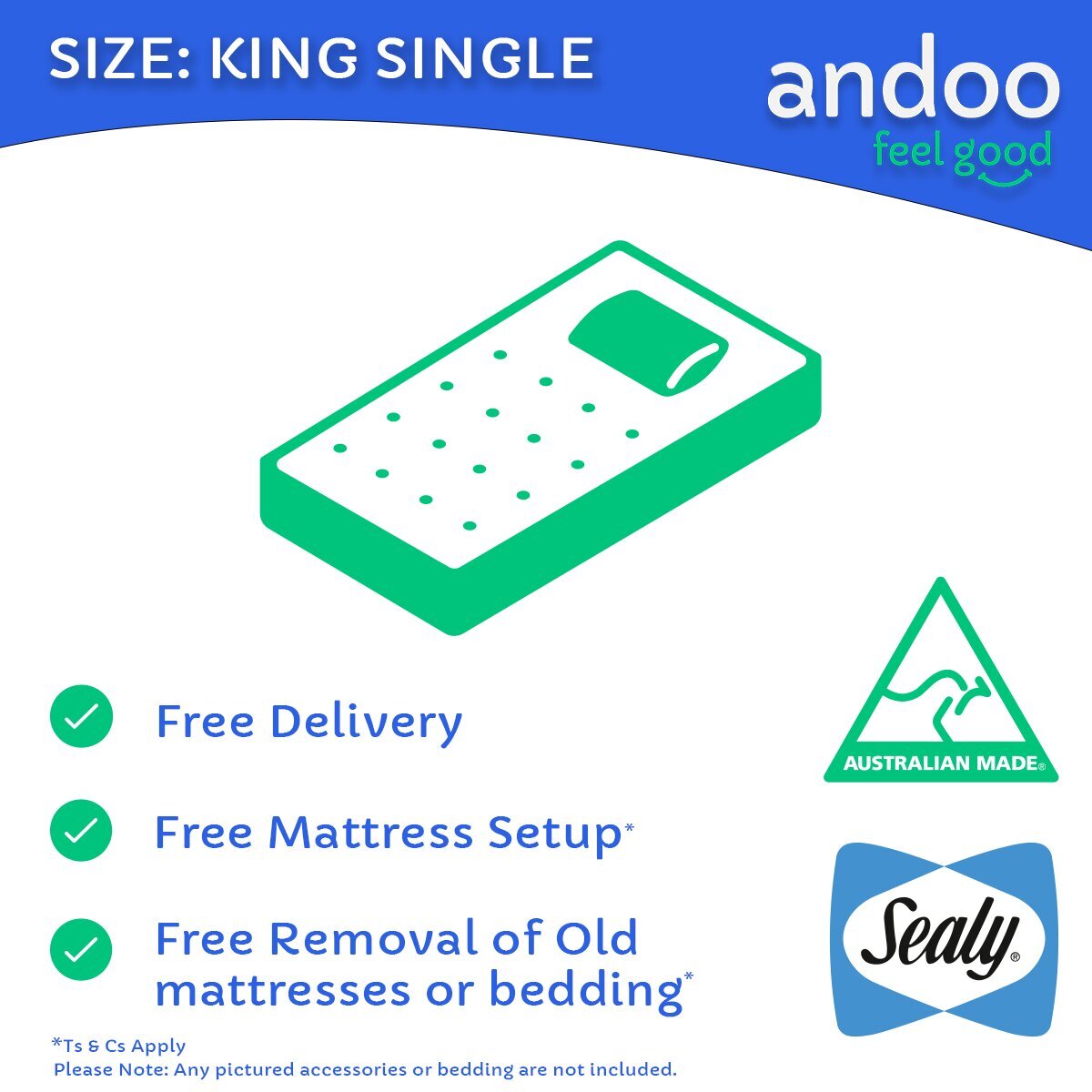Sealy Posturepedic Laynee Flex Medium King Single Mattress - Titanium AlignSupport, Sense Material - 735616