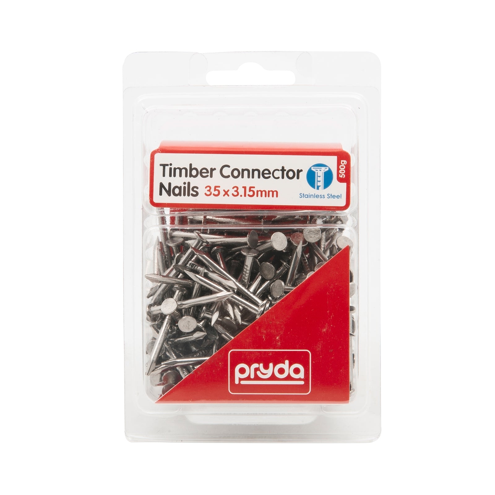 Pryda Timber Connector Nails Stainless Steel 35 x 3.15mm 500g