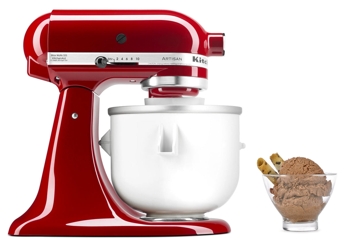 KitchenAid Ice Cream Bowl Attachment - White - Makes Up to 1.9L - Artisan Range - 90255