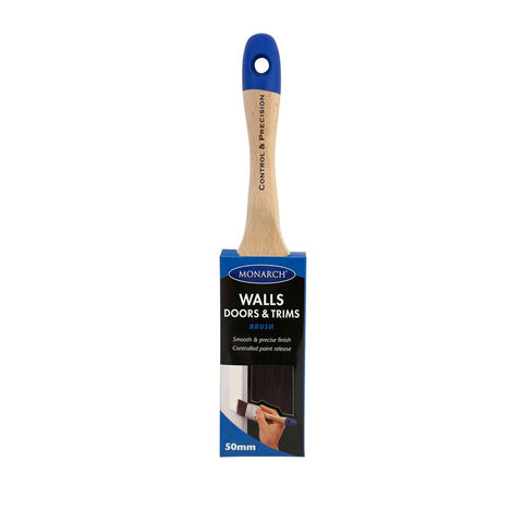 Monarch Walls Doors Trims Brush - 50mm - Synthetic Filament - Ergonomic Handle - SuperSaverAU - view 1
