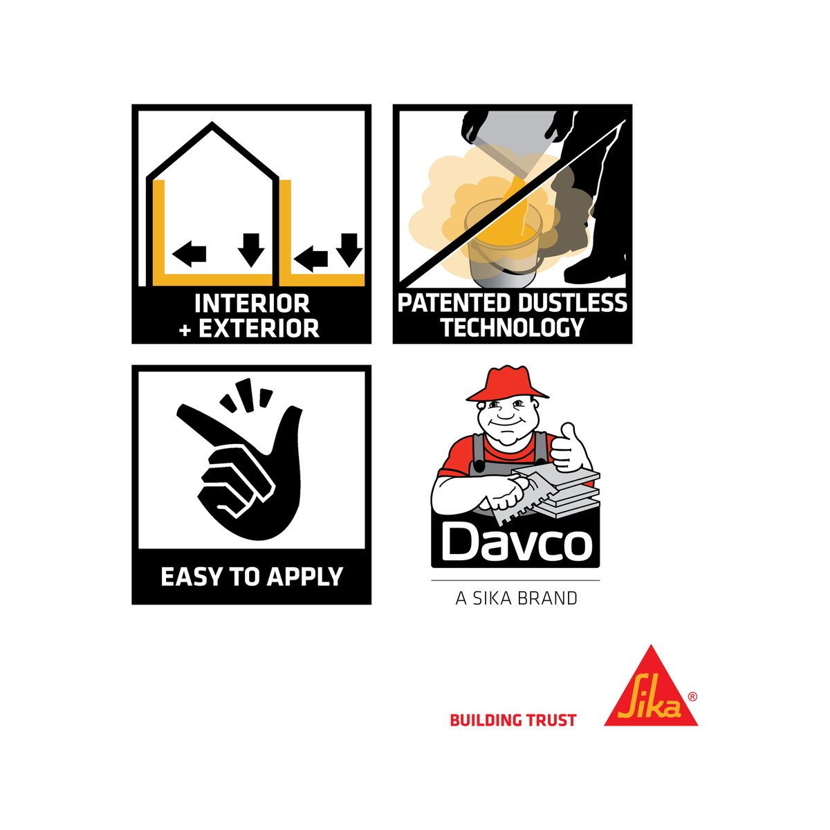Davco Ceramacrete Cement Base Tile Adhesive 5kg Grey Indoor & Outdoor