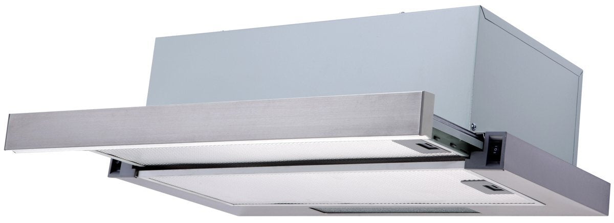 Artusi 90cm Slideout Rangehood - 270m³/h, 3 Fan Speeds - Stainless Steel, LED Lighting - ASO900RX