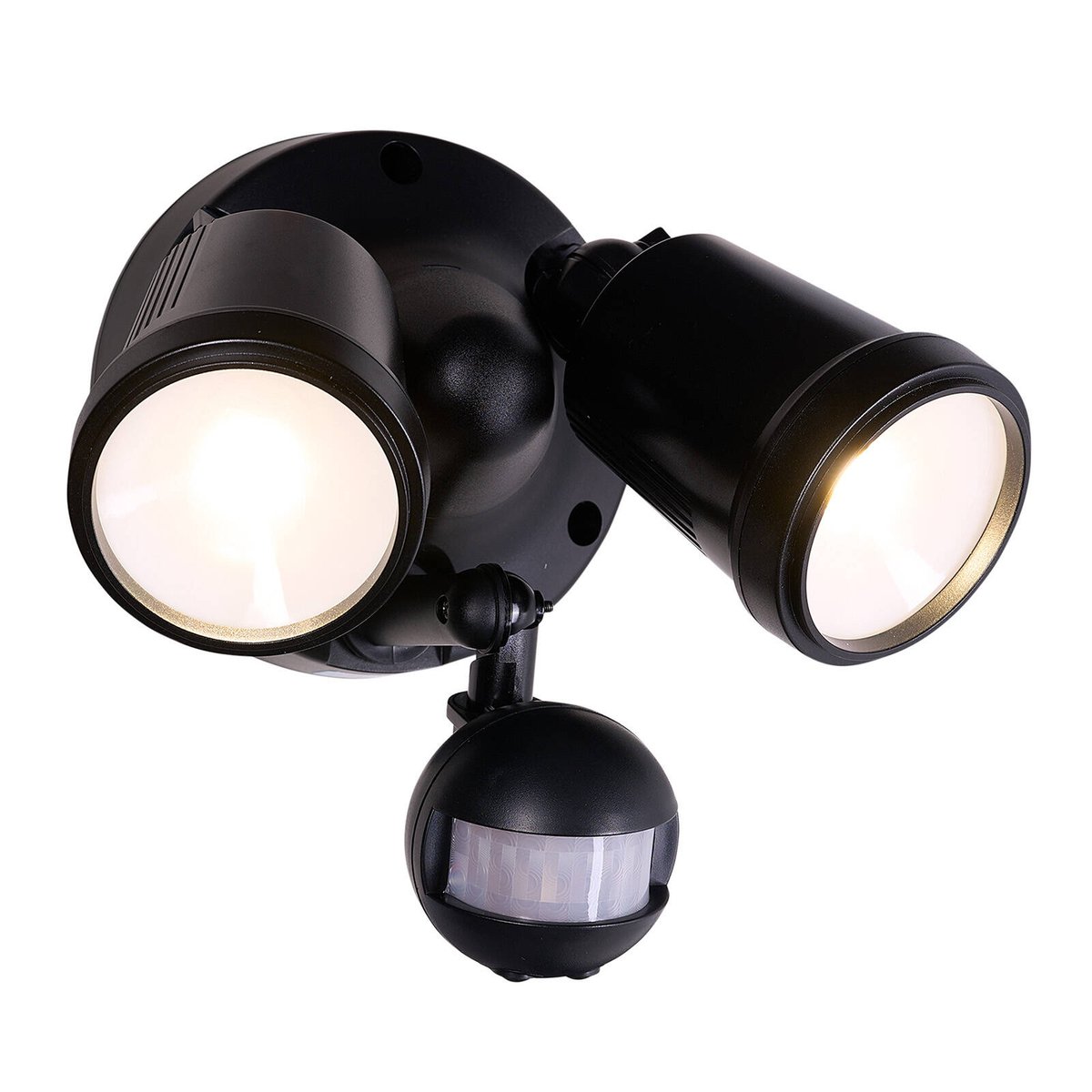 Brilliant Raptor III Black LED DIY Twin Security Light 20W Motion Sensor 22595/06