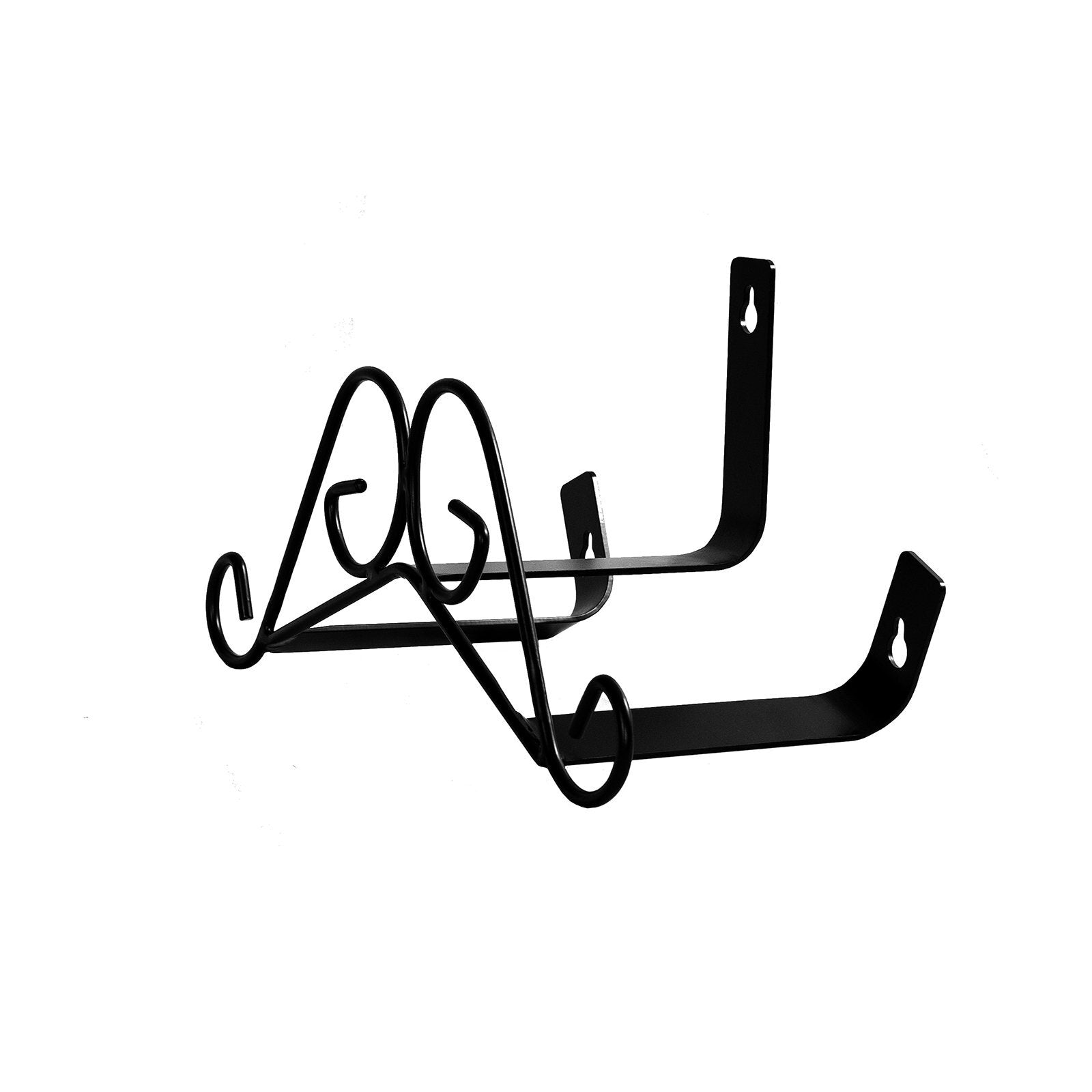 Rapid Black Powder Coated Steel Scroll Hose Hanger Wall Mount 30m