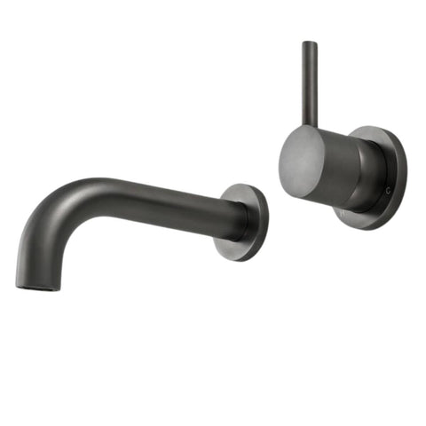 Rogerseller Tonic Up Wall Basin Mixer 150mm - 6 Star WELS - Graphite Finish - 3606014305