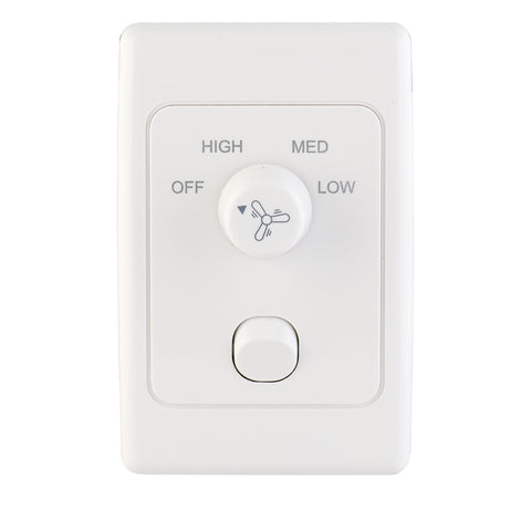 DETA Fan Speed Controller 240V 10A White Polycarbonate 6141B