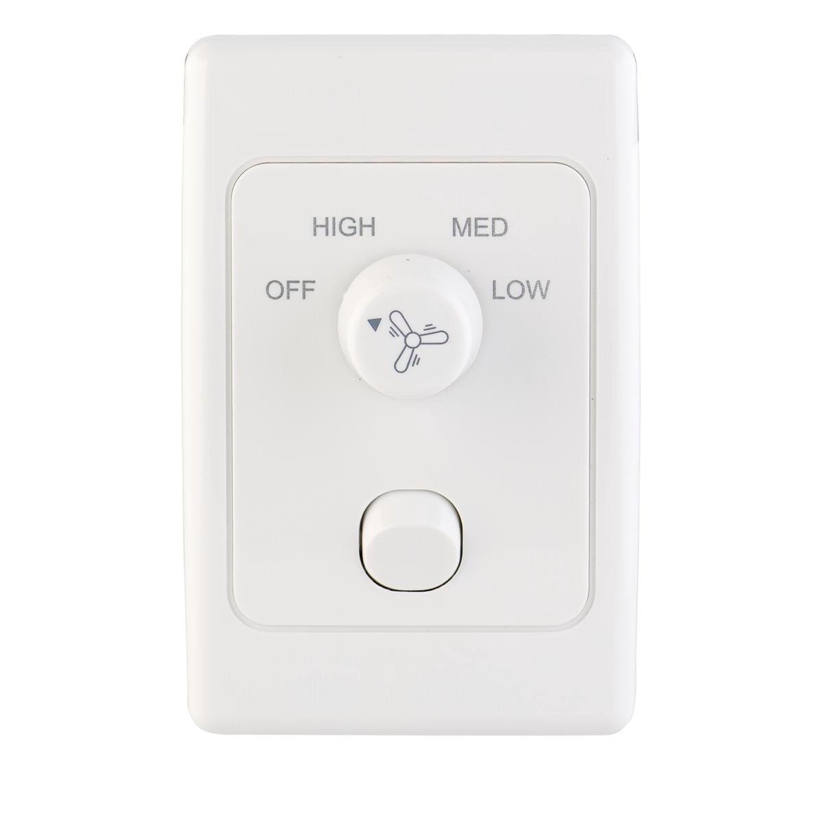 DETA Fan Speed Controller 240V 10A White Polycarbonate 6141B