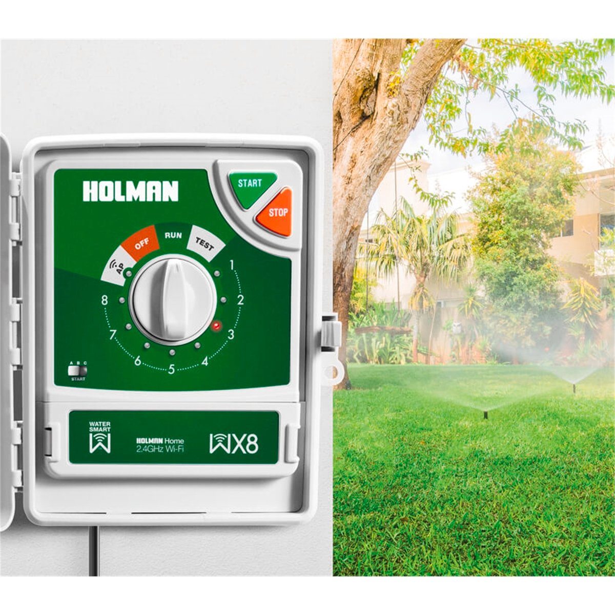 Holman Wi-Fi Irrigation Controller - 8 Zones - Plastic - App Controlled - SuperSaverAU - view 2