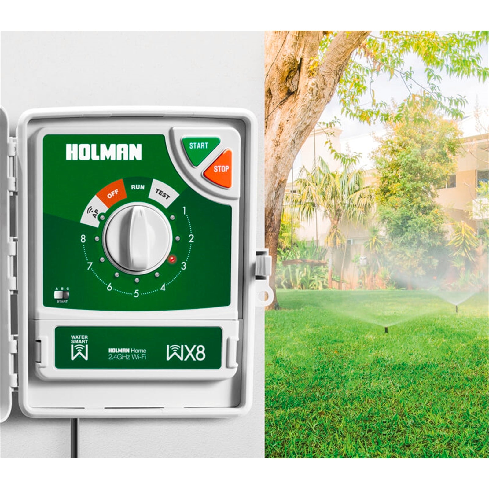 Holman WX8 8 Zone Wi-Fi Irrigation Controller, Grey WX8