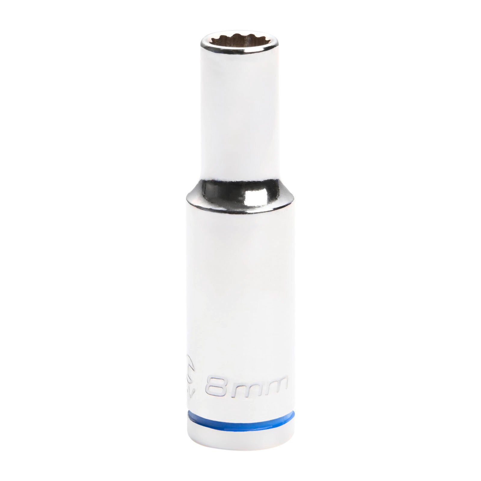 Kincrome 8mm 3/8" Square Drive Deep Socket, 6-Point Mirror Polish Chrome Vanadium