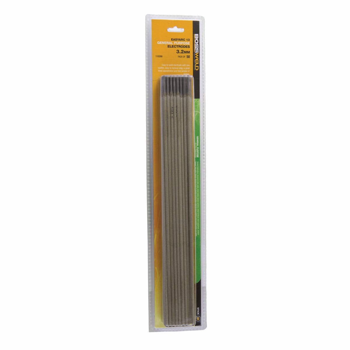 Bossweld 6013 3.2mm General Purpose All Position Welding Electrodes - 50 Pack