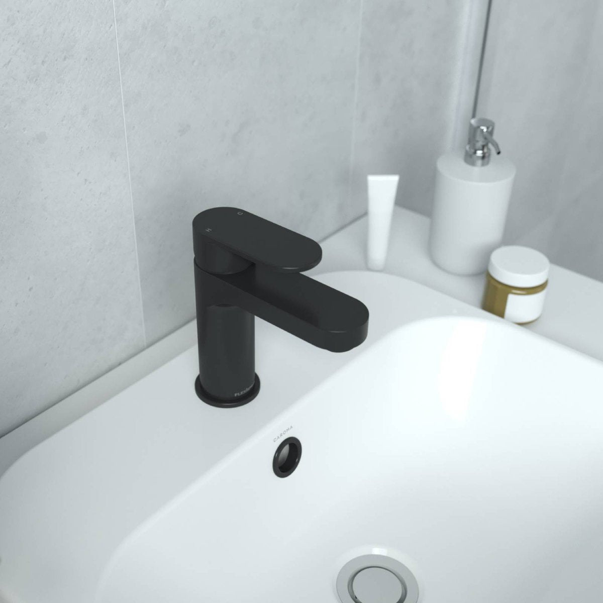 Flexispray Black Havana Basin Mixer - Lead Free - 50mm x 144mm x 100mm - Matte Black - Water Efficient - SuperSaverAU - view 3
