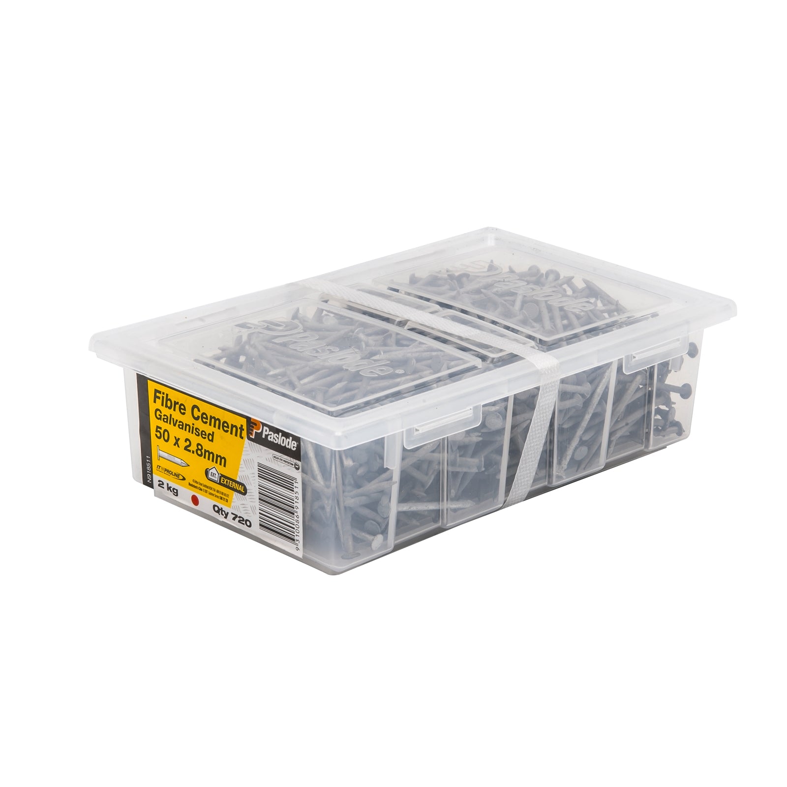 Paslode 50 x 2.8mm Galvanised Steel Fibre Cement Nails 2kg - 720 Pack