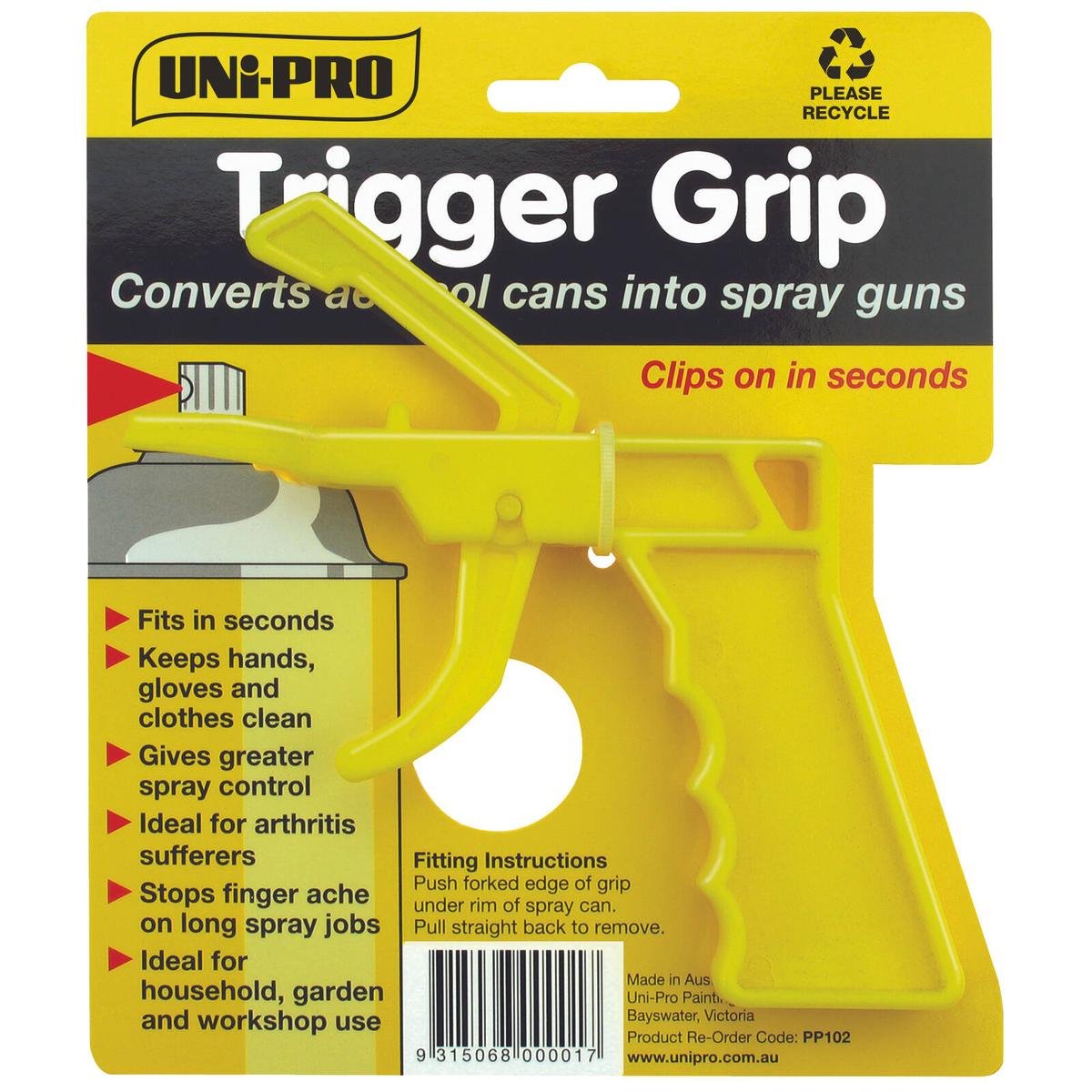 Uni-Pro Spray Can Trigger Grip - Plastic Aerosol Handle for Spray Cans