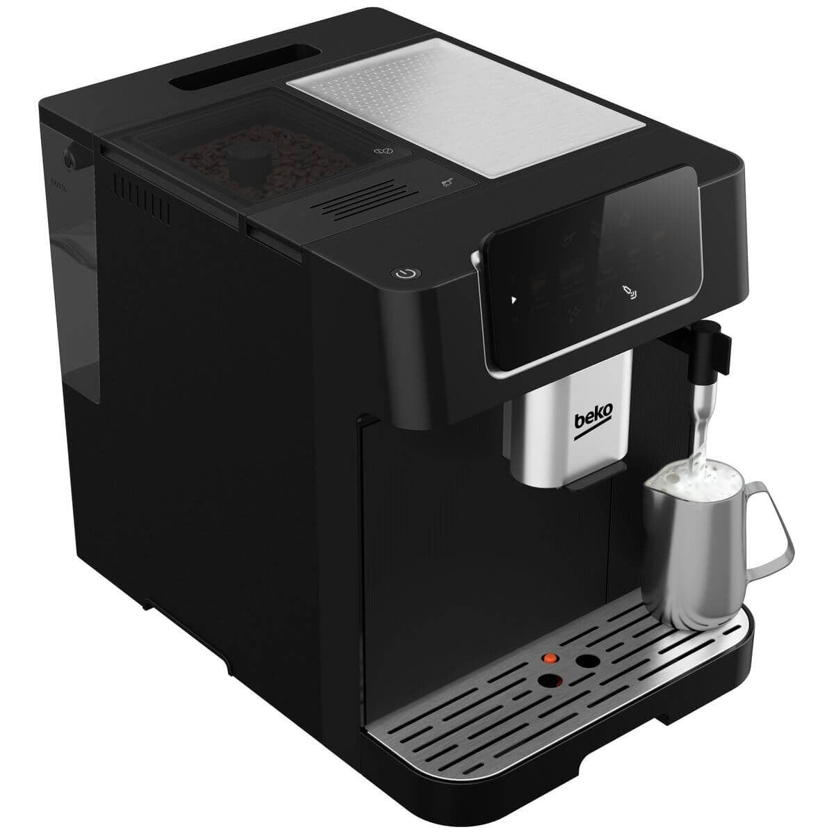 Beko CaffeExperto automatic espresso machine with steam wand - black - 3 cup sizes - CEG7302B