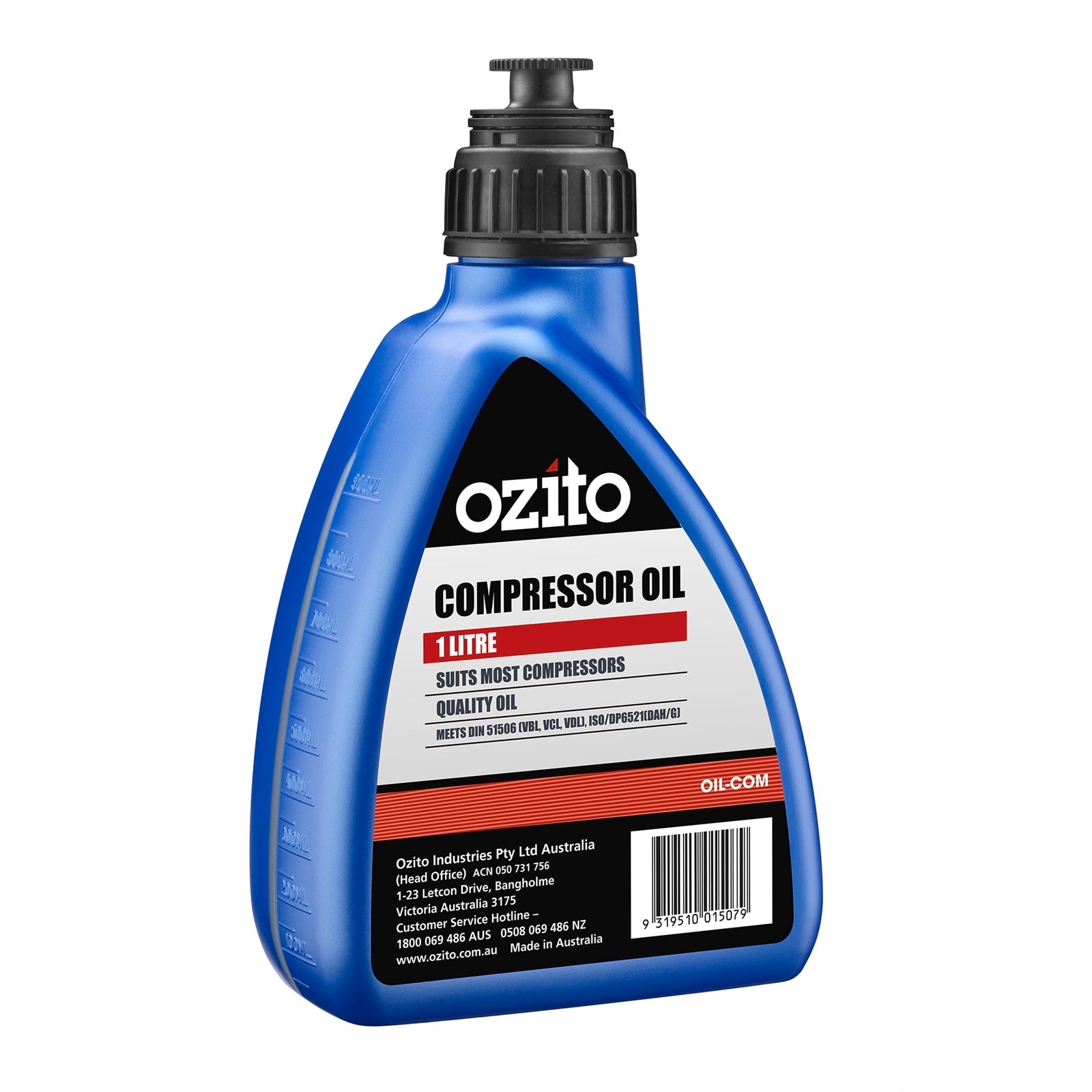 Ozito 1L Compressor Oil - Lubricant for Air Compressors