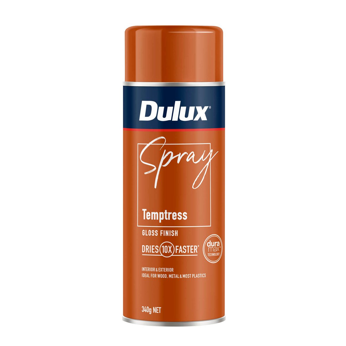 Dulux Spray Paint 340g Gloss Temptress - Durable - Quick-Drying - 65mm x 210mm - SuperSaverAU - view 1