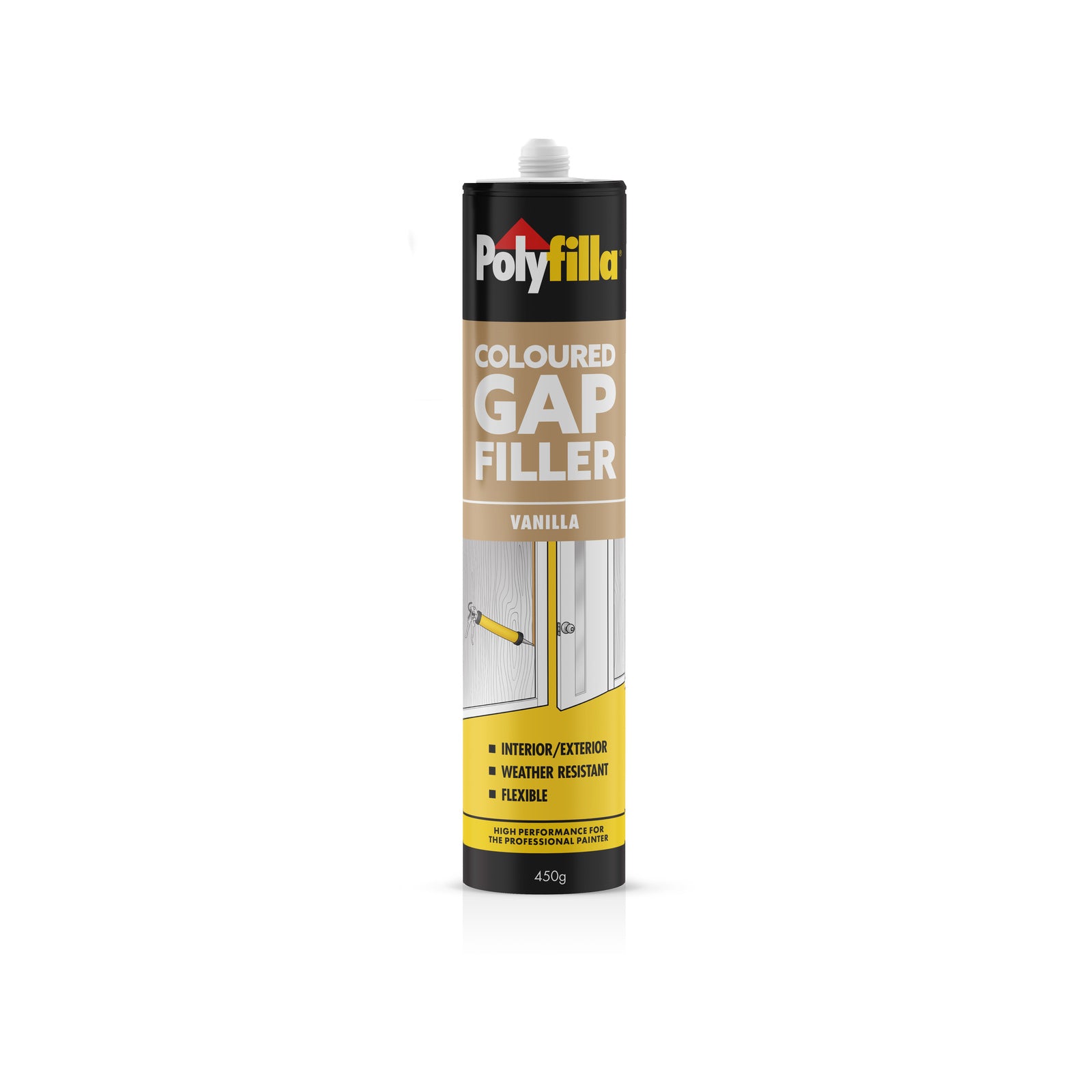 Poly 450g Vanilla Acrylic Coloured Caulk Gap Filler Indoor Outdoor