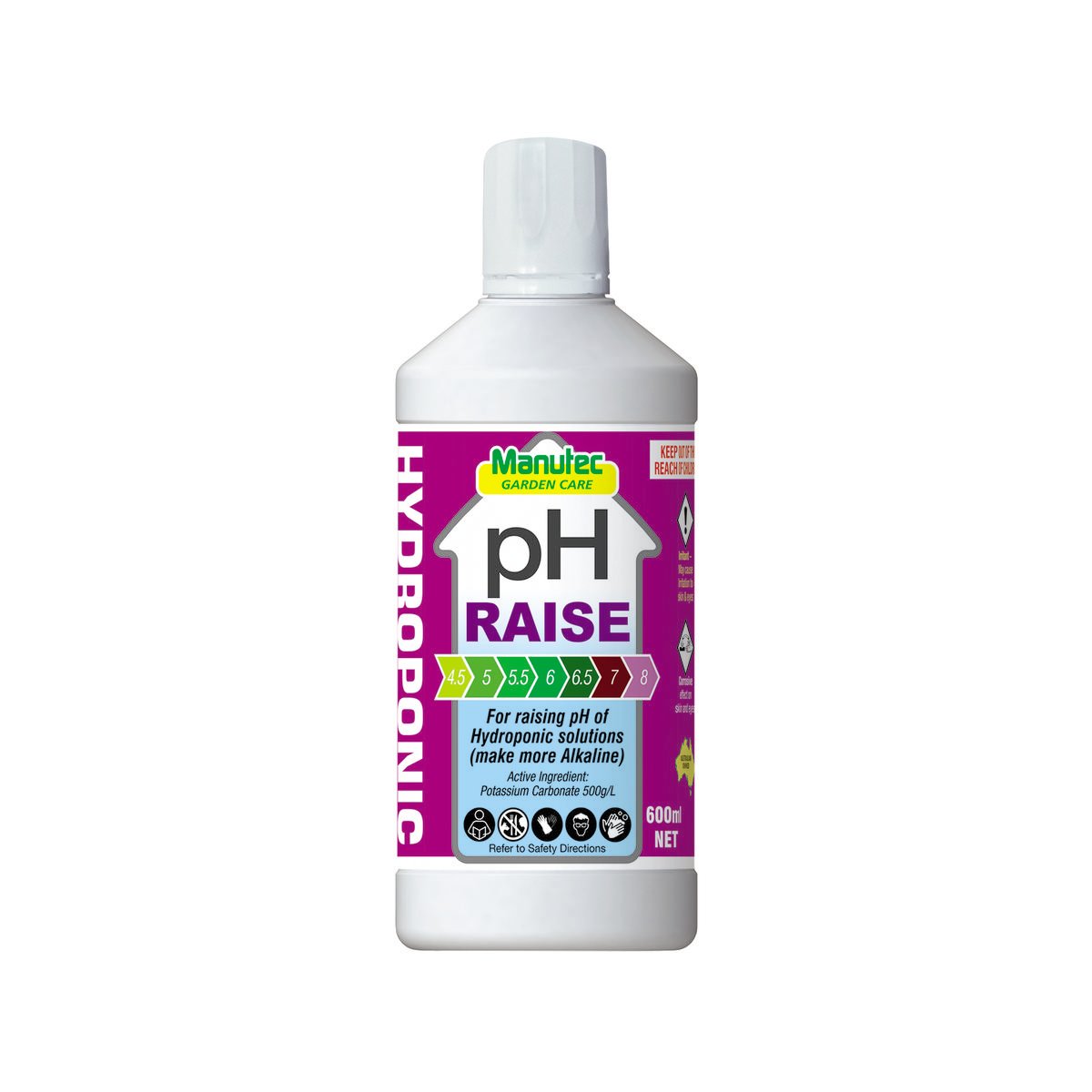 Manutec Hydroponic pH Raise - 600ml - Alkaline - Increase pH - SuperSaverAU - view 1