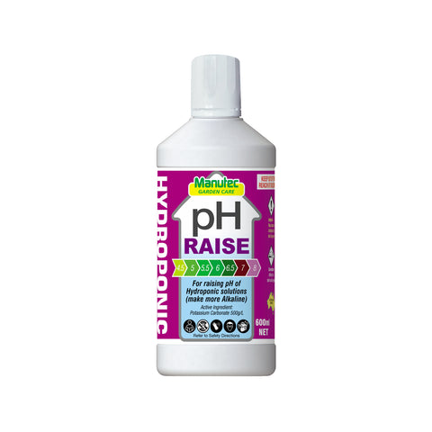 Manutec 600ml Hydroponic pH Raise Alkaline Liquid