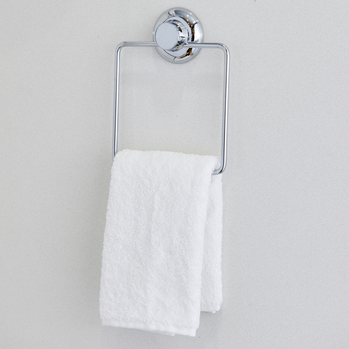Naleon Chrome Suction Works Towel Ring - 165mm x 210mm - Durable & Relocatable - SuperSaverAU - view 2