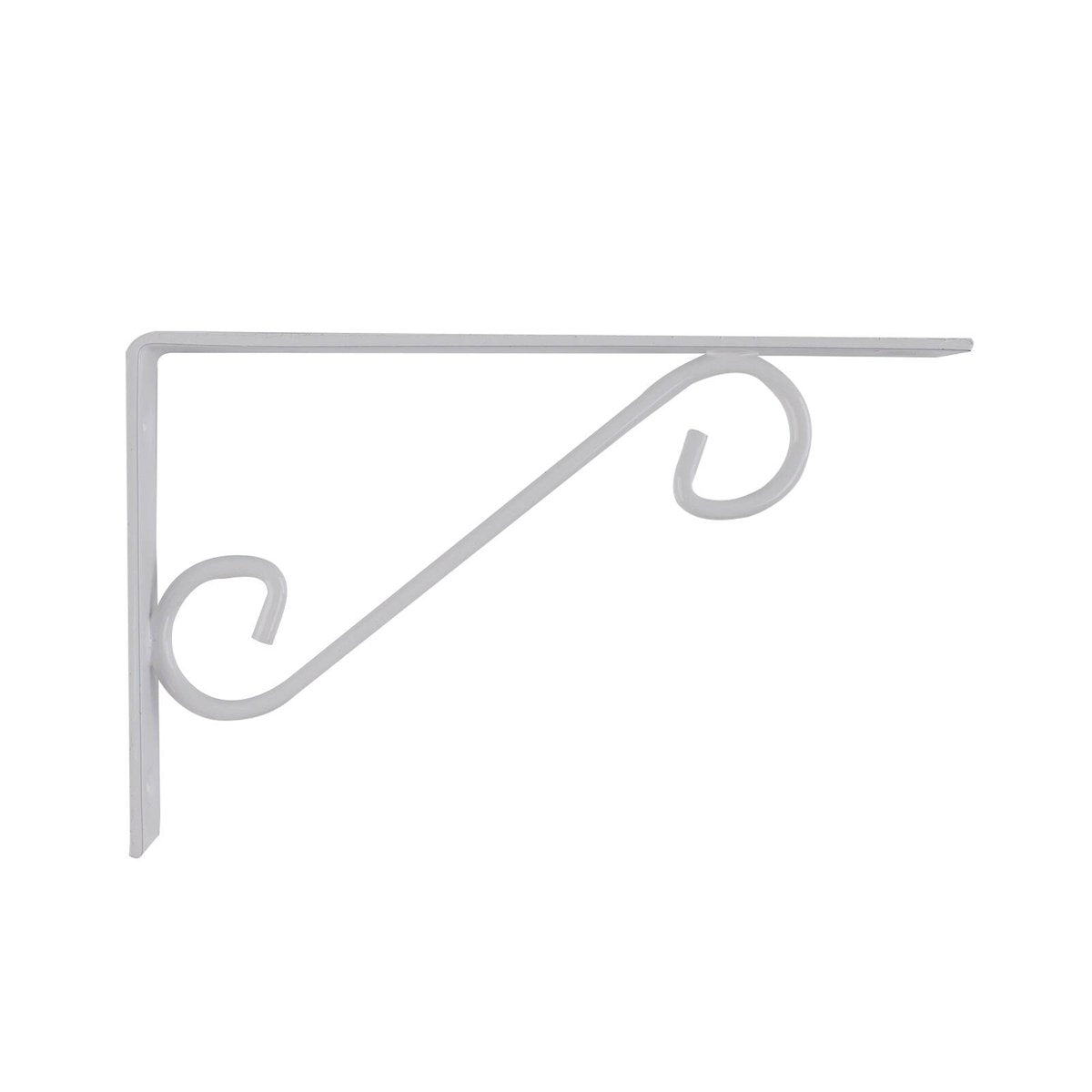 Carinya 250 x 125mm White Powder Coated Steel Scroll Stayed Bracket 80kg