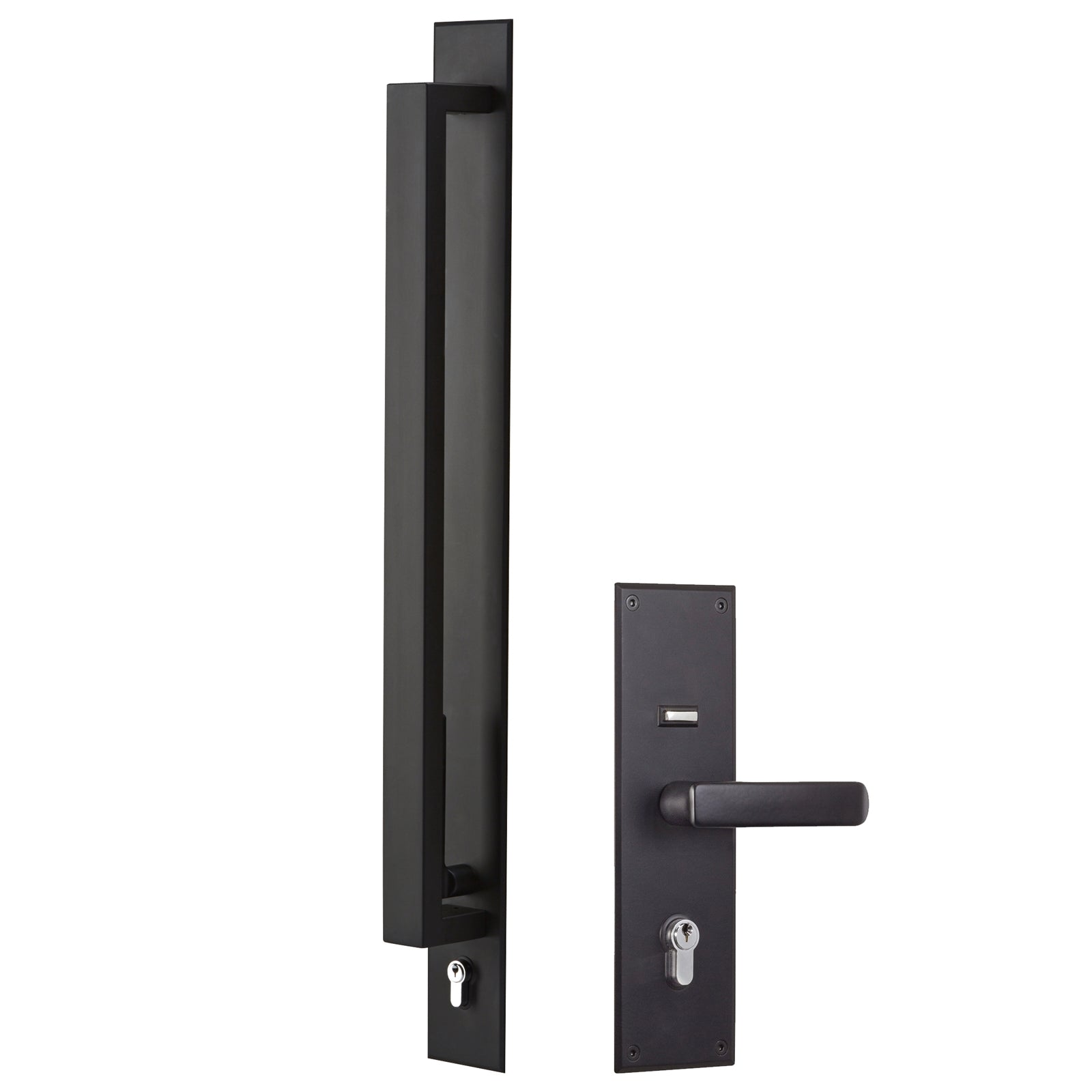 Gainsborough Trilock Omni Allure Double Cylinder Entrance Set Matte Black