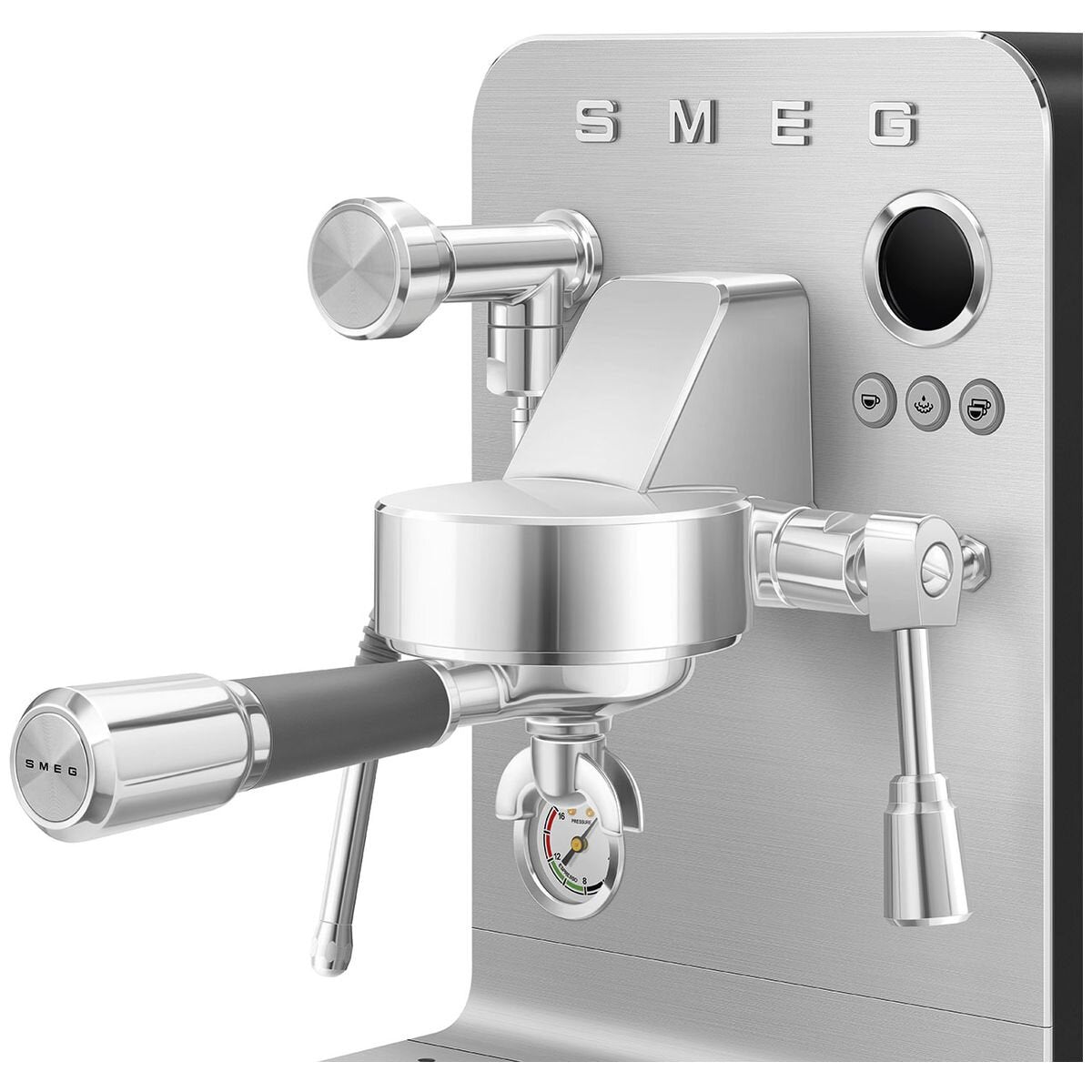 Smeg Minipro Espresso Coffee Machine - 15 Bar, Triple Thermoblock, Shot Timer, Matte Black - EMC02BLMAU
