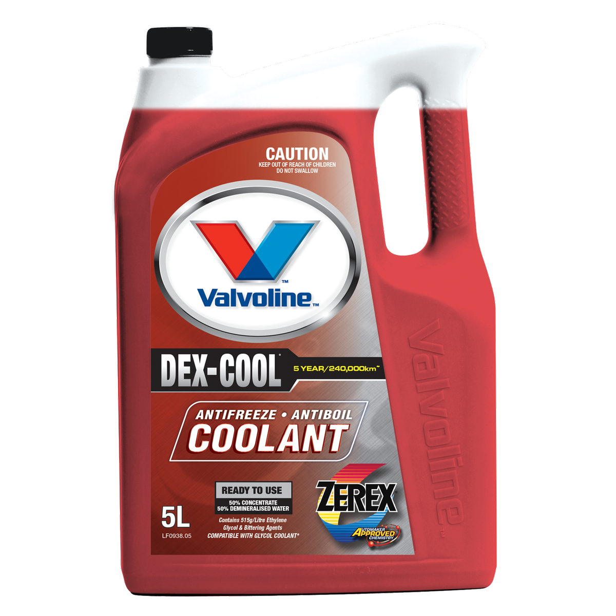 Valvoline Zerex Dex-Cool Coolant Ready To Use 5L