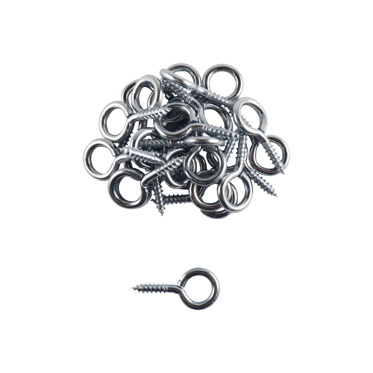 Everhang 4mm Zinc Plated Steel Screw Eye Hook 25 Pack