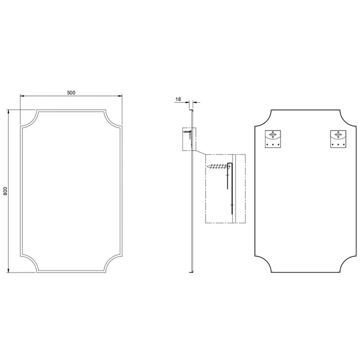 Turner Hastings Claremont Framed Bathroom Mirror 800mm x 500mm - English Bronze Finish - CL403MR-EB