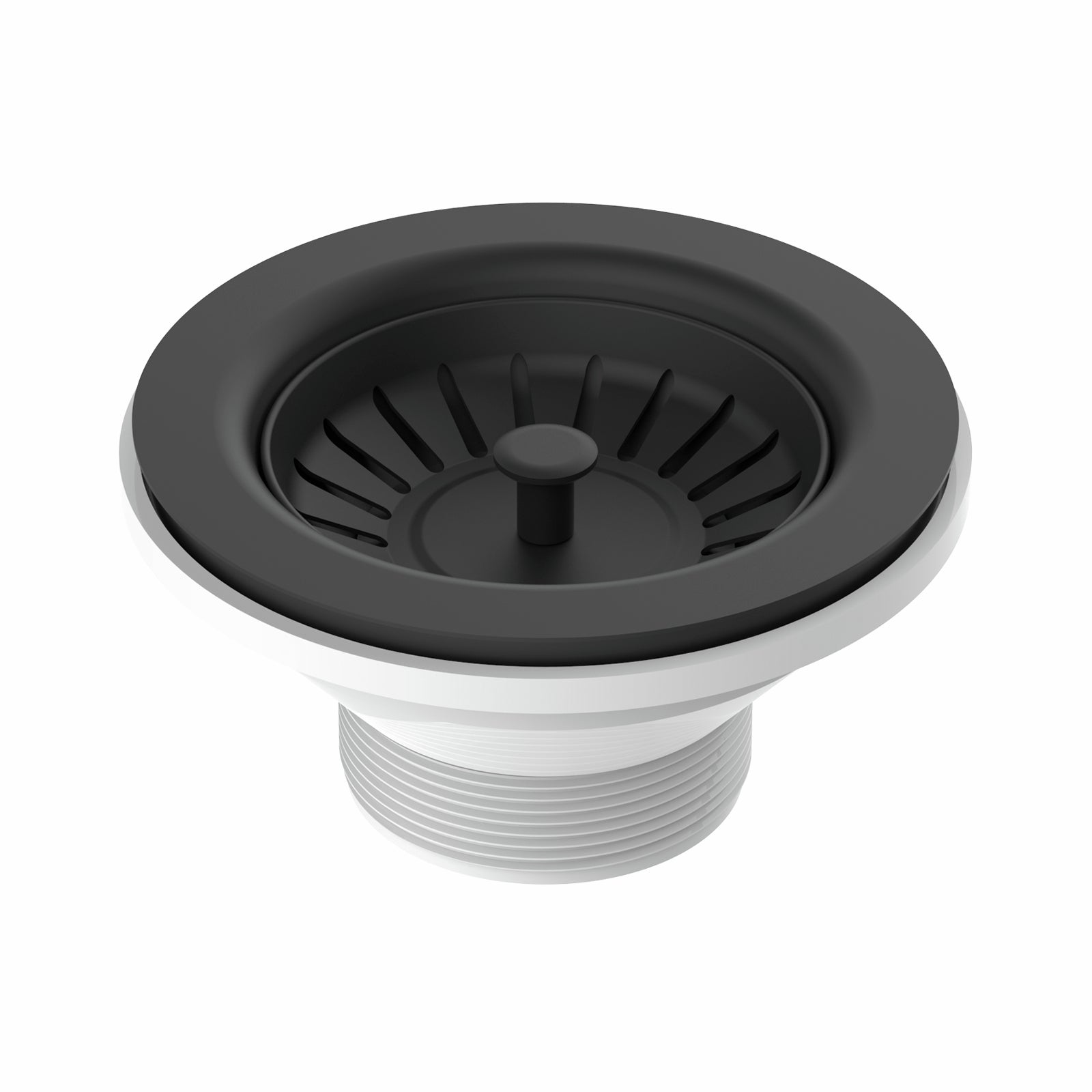 EnduraSeal 50mm 304 Stainless Steel Sink Basket Waste, Black