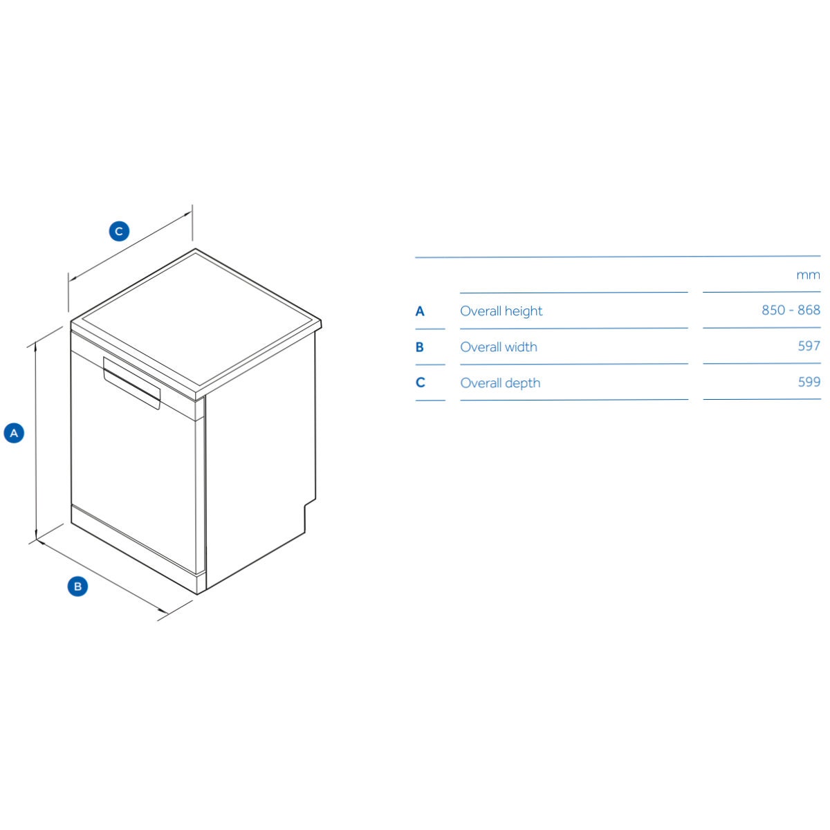 Haier 60cm 300 Series Freestanding Dishwasher - 13 Place Settings - Black - Auto Wash Sensing - HDW13F0B1