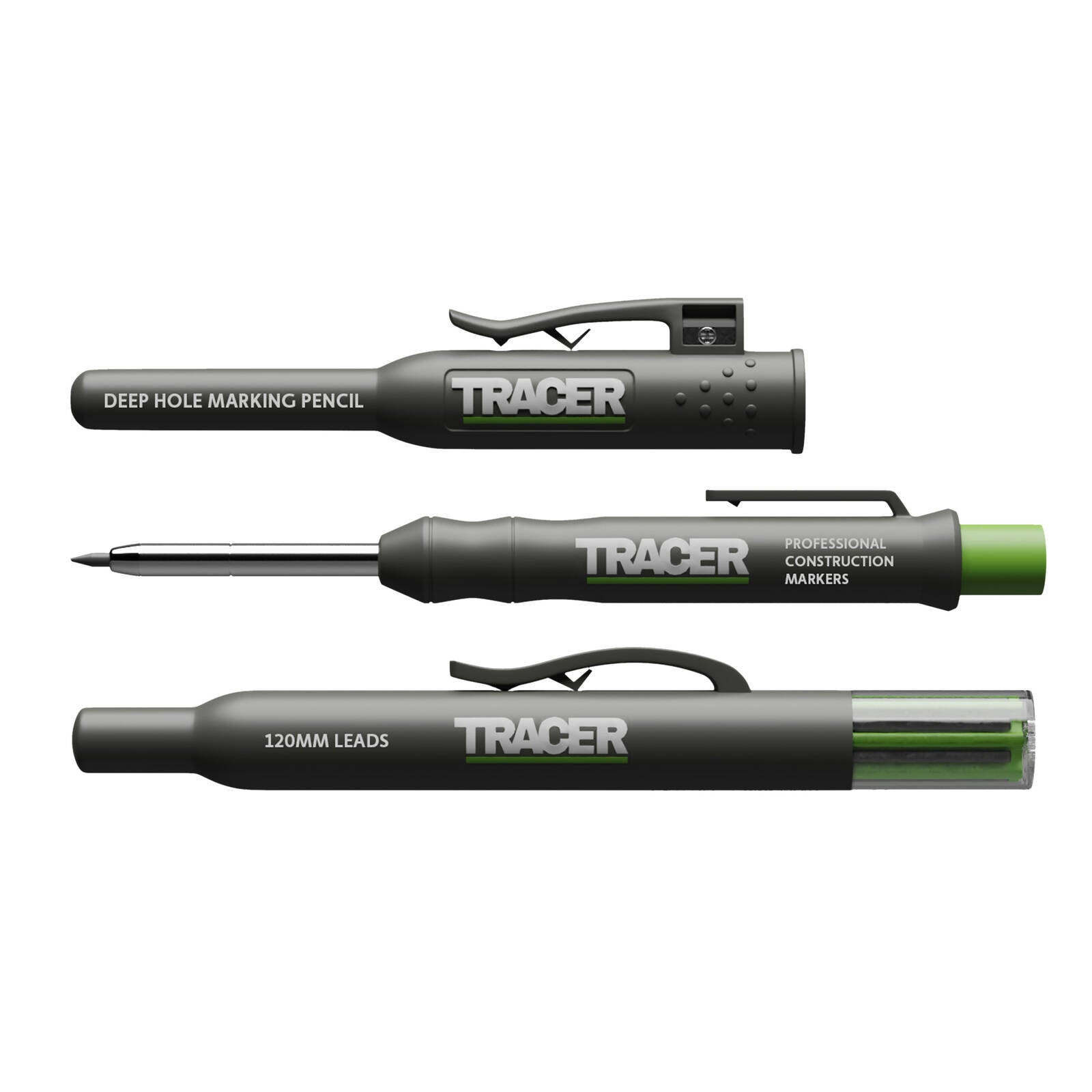 TRACER Deep Pencil Marker with 2B Lead Set, Marks to 145mm